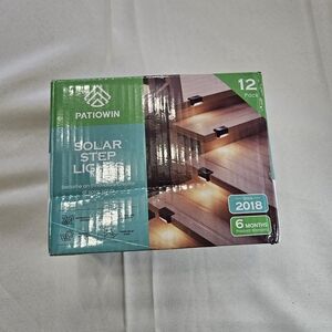 LED Solar Fence Lights Outdoor Garden Yard Waterproof Stairs Step Deck Xmas Lamp